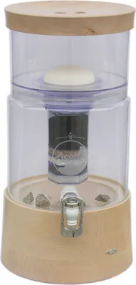 Produktbild von AcalaQuell® Mini Echtholz Ahorn flach mit klarem Kristall Glas