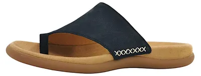 Image de Gabor : Sandales, pantoufles, chaussures d'intérieur. Couleur : bleu. Usage : décontracté