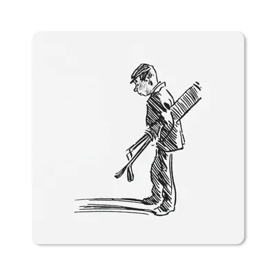 Produktbild von MuchoWow® Mauspad Mousepad Jahrgang - Golf - Sport 30x30 cm - Mousepads - Maus Mat - Pad - Mausunterlage - Gaming