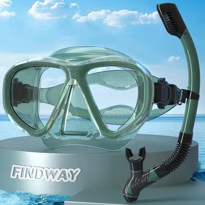 Produktbild von Findway Schnorchelset für Erwachsene mit Taucherbrille und Schnorchel, Anti-Leck & Anti-Fog Tauchmaske