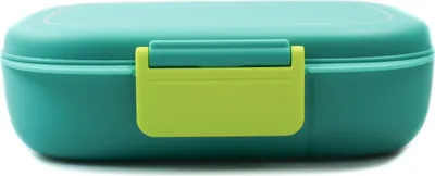 Produktbild von TUPPERWARE To Go Lunch-Box türkis limette mit Trennung Brotbox Sandwich