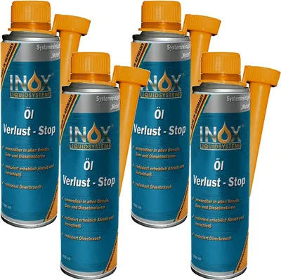 Produktbild von INOX® Öl Verlust-Stop Additiv, 4x250ml - Motordichtmittel Zusatz Öl Leck