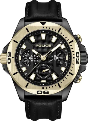 Produktbild von Police Armbanduhr schwarz Leder Police Electrical Herren Multifunktion- UPOF0022501