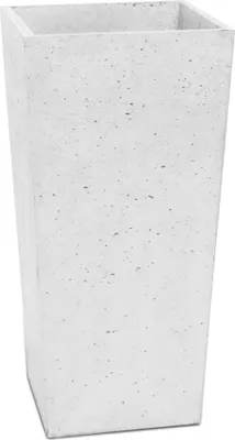Zdjęcie produktu dla Donica Betonowa Zewnętrzna Na Dwór Z Otworami Zadora CONE M 32x32x63 biały