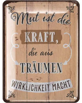 Produktbild von LANOLU Retro Blechschilder, vintage Metallschilder mit Sprüchen als Wanddeko für Küche und Garten, Shabby Chic Deko Farmhouse 15x20cm