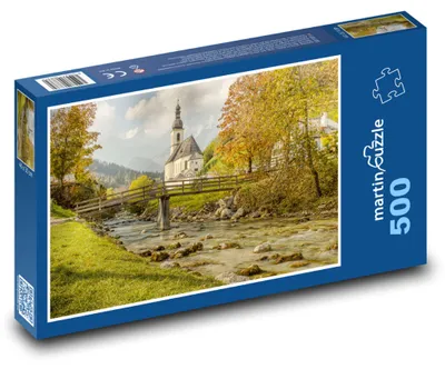 Obrázok produktu pre Puzzle 500 Kostol v Ramsau pri Berchtesgadene - martinpuzzle
