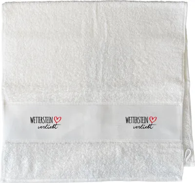 Produktbild von Huuraa Handtuch Wetterstein verliebt 50x100cm White Baumwolle Handtuch Geschenkidee