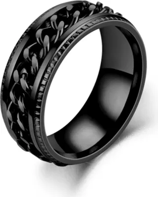 Produktbild von INF Anti-Stress-Ring mit drehbarer Kette Schwarz 19 mm
