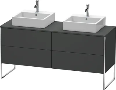 Produktbild von Waschtischunterbau XSQUARE 778x1600x548mm für 2 Becken graphit matt graphit matt