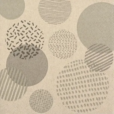 Produktbild von 20 Servietten nachhaltig Hatched Eco - Variierende Kreise Öko 33x33cm