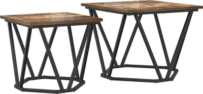 Produktbild von "2026 MODERNE"Satztisch-Beistelltisch - Wohnzimmer Tisch modern --Set 2er Set,multifunktional& Moderne - Geräucherte Eiche - Kaffeetisch CC9265180