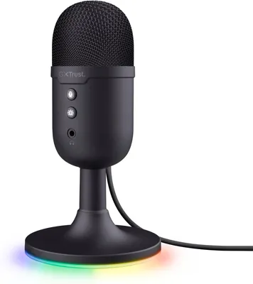 Produktbild von USB Gaming Mikrofon für PC, Podcast, Twitch, Discord, ASMR, Kondensator-Mikrofon mit Nierencharakteristik, Stummschaltung, RGB-Beleuchtung