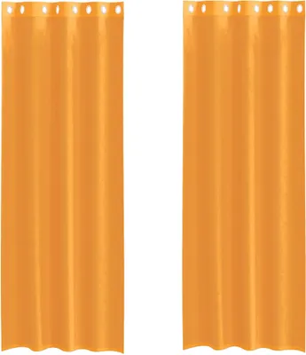 Image de Rideaux en voile avec œillets 2 pcs orange 140x260 cm