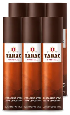 Obrázok produktu pre 6 x Tabac Original, antiperspirantný sprej na telo, 200 ml - výhodný balík - 6 kusov