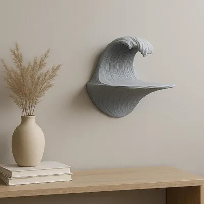 Wellen-Wandregal im Ozean-Design – Decords Wandregal, Produktansicht 1