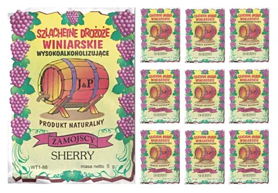 Produktbild von HUGBERT Weinhefe SHERRY für schwere Weine 100% natürlisches Produkt Hefe, Wein, 10 Stück