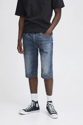 Produktbild von Blend He Denim Herren Jeansshorts Shorts kurze Hose mit Eingrifftaschen Baumwollmischung Gürtelschlaufen leicht ealstisch Regular fit