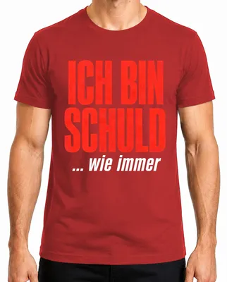 Imagen del producto de Camiseta para hombre, color rojo, con el texto: "Soy culpable, como siempre. Divertido, sarcástico, declaración. Chivo expiatorio." (Talla L)