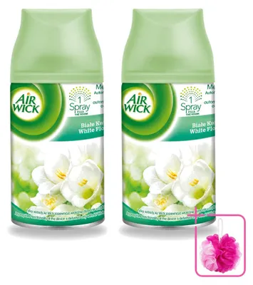 Image de 2 recharges Air Wick Freshmatic - Jasmin et fleurs blanches - 250 ml - Pack économique - 2 pièces