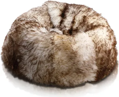 Produktbild von Sessel Sitzsack Beanbag Sitzkissen Premium-Beutel weicher Schafwollbeutel Neuseeland - Gebranntes Weiß