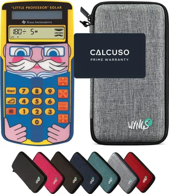 Produktbild von TI-Little Professor inkl. WYNGS Schutztasche Hellgrau - Interaktiver Rechentrainer - Basic Set