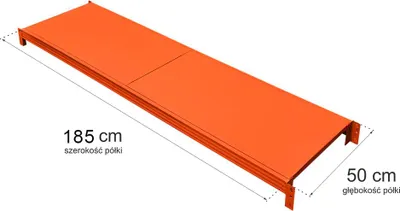 Zdjęcie produktu dla Półka do regału magazynowego Mega-M FORTIS LIGHT 185x50 cm