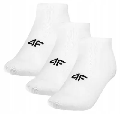 Image de 4F - Chaussettes courtes pour hommes - Décontractées (lot de 3) PP1743 (43 EU - 47 EU) (Blanc)