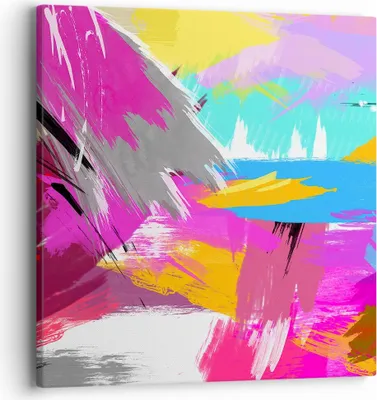 Produktbild von Bild auf Leinwand - Leinwandbild - Abstraktion modern - 40x40cm - Wand Bild - Wanddeko - Wandbilder - Leinwanddruck - Bilder - Kunstdruck - Wanddekoration - Leinwand bilder - Wandkunst - AC40x40-3966