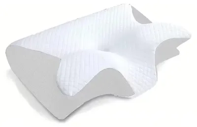 Produktbild von Nackenstützkissen, Memory Foam, Ergonomische Unterstützung, WEISS