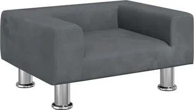 Obrázok produktu pre vidaXL Detská pohovka tmavosivá 50x40x26,5 cm zamat