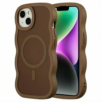 Immagine prodotto di Selencia Wavy Backcover con MagSafe iPhone 14 / 13 - Mocha Brown
