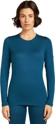 Produktbild von Icebreaker Merino 260 Tech Crewe Langarm-baselayer Blau L Frau Blau L