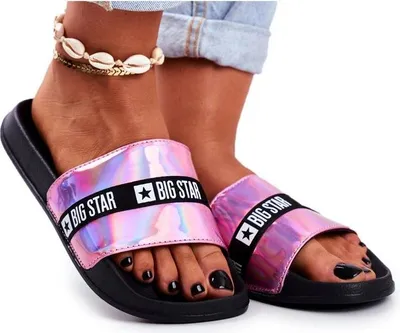 Produktbild von Damen Big Star Rosa Holo Flip Flops GG274A008 41