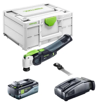 Image de Festool VECTURO OSC 18 E-Basic Oscillateur sans fil 18 V Starlock Max Brushless + 1x batterie 8,0 Ah + chargeur rapide + Systainer