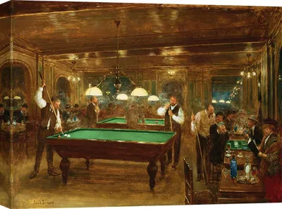 Obrázek produktu pro Obraz na plátně Jean Beraud, Kulečník - 100x70 cm