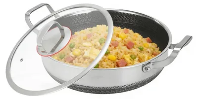 Productafbeelding van Roestvrij Stalen Braadpan met Antiaanbaklaag en Dubbele Handvatten