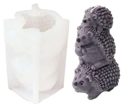 Produktbild von 3D Igel Silikonform Kerzenform Tier Backform für Fondant Tortendeko Schokolade Seife Gips Sojawachs Epoxidharz Handwerk