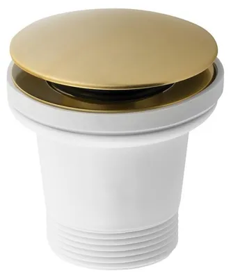 Produktbild von Ablaufgarnitur, Click Clack, für Badewannen ohne Überlauf, Gold matt