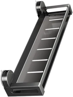 Produktbild von Grau schwarz Lack Toilettenablage, stossfrei Wandmontage Toilettenwannenablage Wandregal