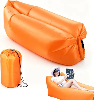Produktbild von Aufblasbares Sofa orange, wasserdicht, für Strand