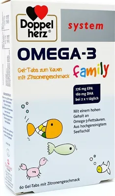 Obrázok produktu pre DOPPELHERZ Omega-3 Gel-Tabs family system