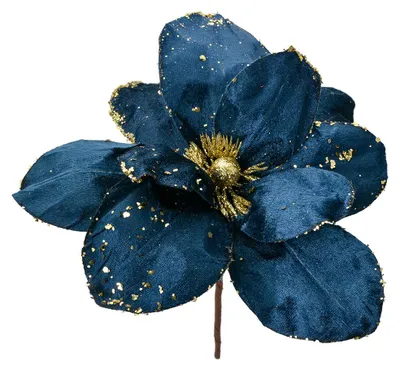 Image de Clayre & Eef Fleur artificielle Ø 25x25 cm Bleu Plastique
