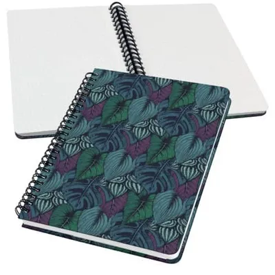 Produktbild von SIGEL JN612 Spiral-Notizbuch Jolie - Jungle Dreams - punktkariert (Dot-Lineatur) - 100 g/m² - ca. A5 - lila, türkis, grün - Hardcover - 120 S. -