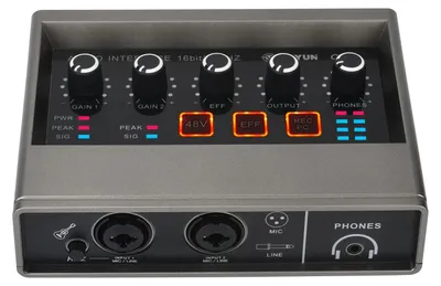 Image de Interface audio, 2 canaux, alimentation fantôme +48 V, Q-16