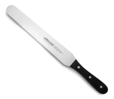 Image de Spatule Arcos Universal 286204 en acier inoxydable Nitrum et mangue en polyoxyméthylène de 25 cm dans une boîte