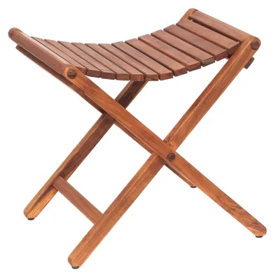 Klappbarer Hocker aus Teakholz, 46x41x46 cm