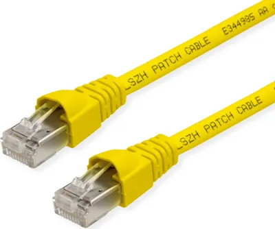 Produktbild von TELEGÄRTNER Patchkabel S/FTP, Cat.6A, LSOH, gelb, 10 m