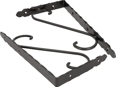 Obrázok produktu pre KOTARBAU® Sada 2 podstavcov na police 30x15cm Podstavec na police Kovaný antický čierny