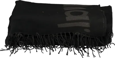 Produktbild von Stilvoller Damenponcho in Schwarz mit kontrastierenden Details