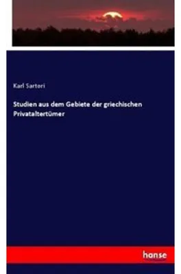 Obrázek produktu pro Studien aus dem Gebiete der griechischen Privataltertümer